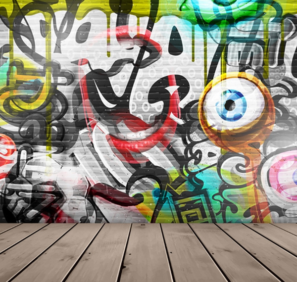 Graffiti Wall Backdrop Computer Printed Photography Background  Etsy